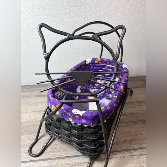 Longaberger Black Cat Basket with Purple Liner - Picture 5 of 14